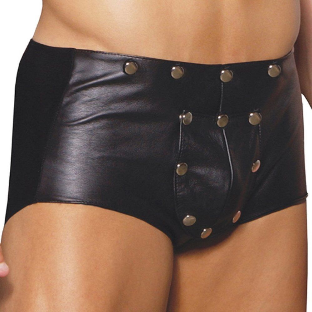 Black Leather breakaway shorts